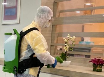 disinfecting office
